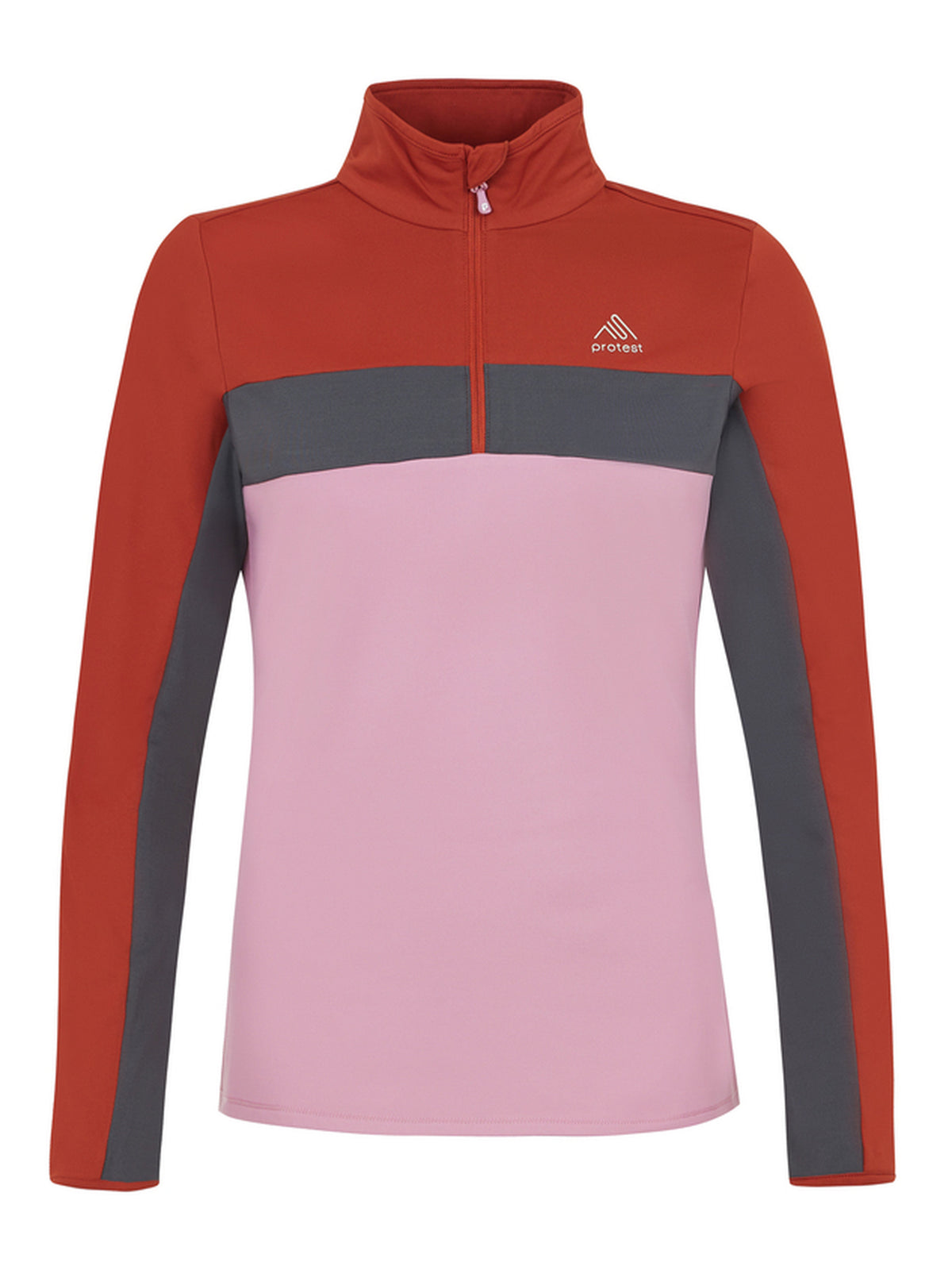 PROTEST PRTNAIADS 1/4 zip top | Uluru Rust