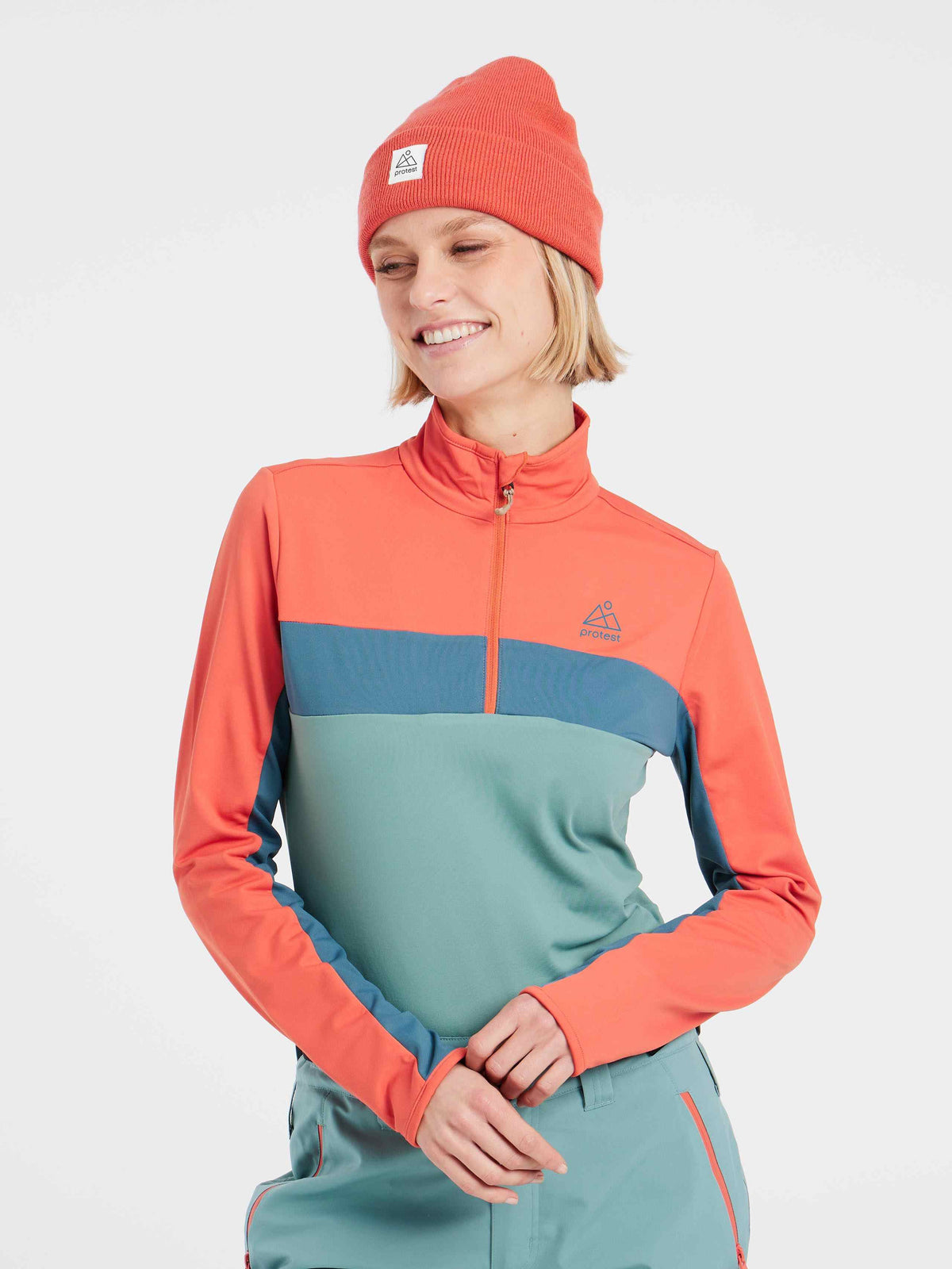 PROTEST PRTNAIADS 1/4 zip top | Tosca Red