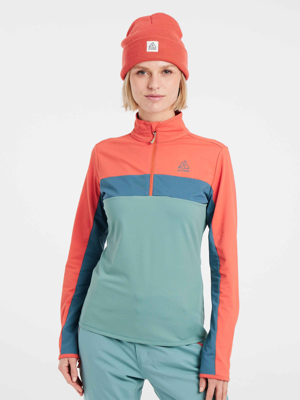 PROTEST PRTNAIADS 1/4 zip top | Tosca Red