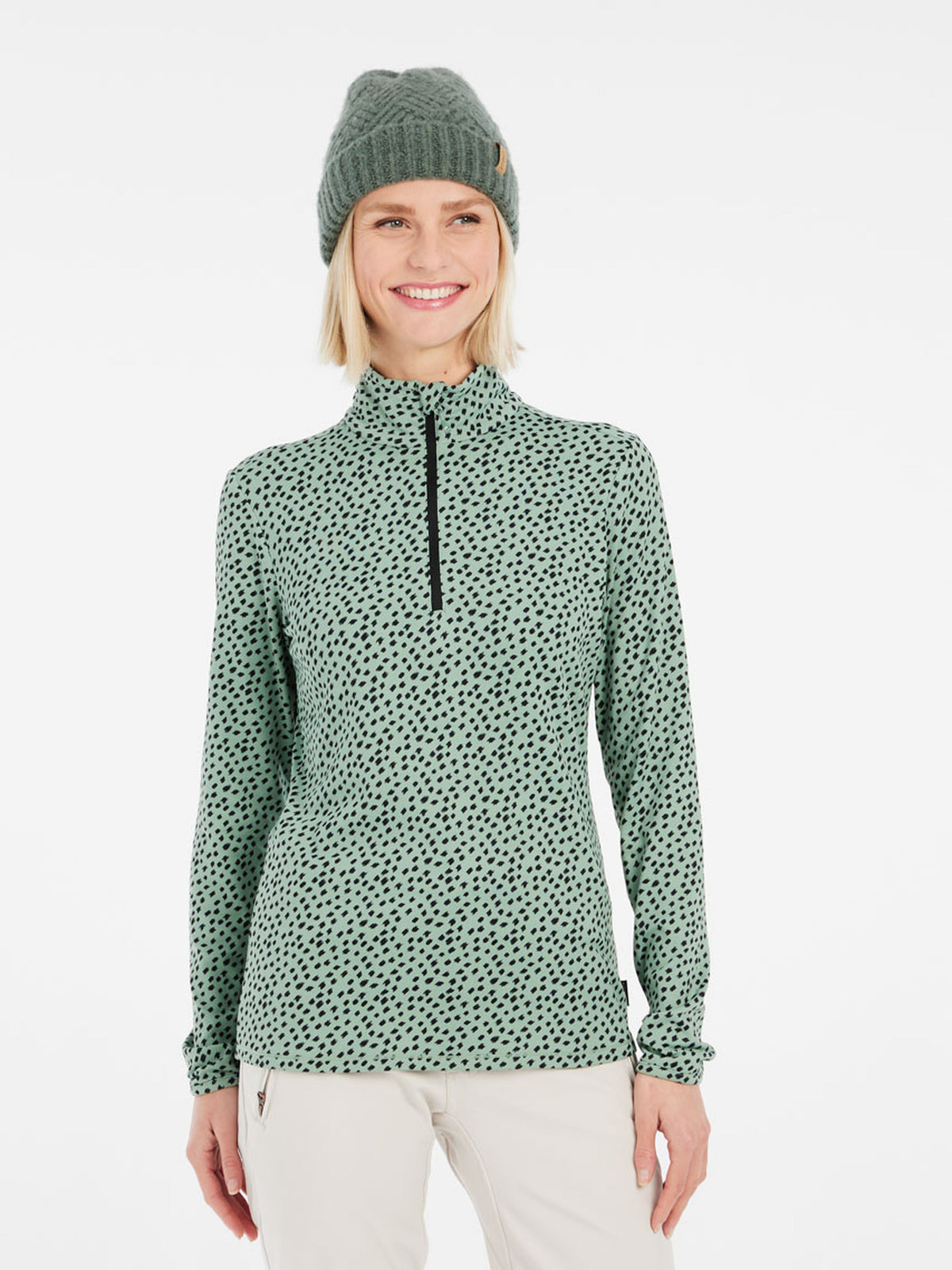 PROTEST PRTKACEY 1/4 zip active t | Green Baygreen