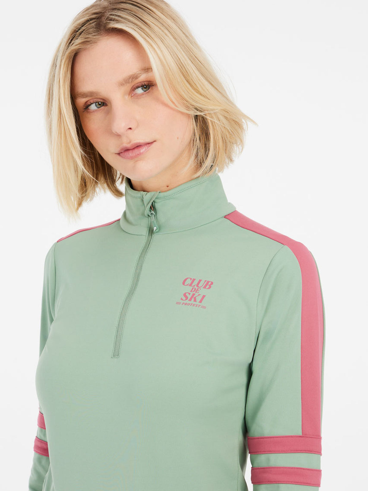 PROTEST PRTPRUE 1/4 zip active to | Green Baygreen