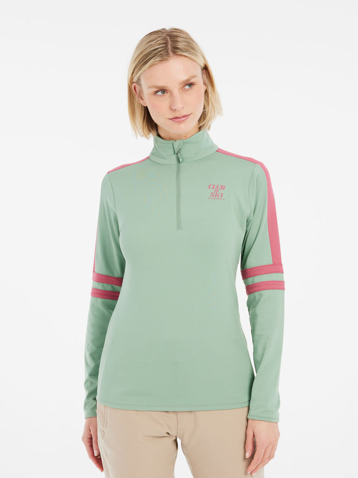 PROTEST PRTPRUE 1/4 zip active to | Green Baygreen