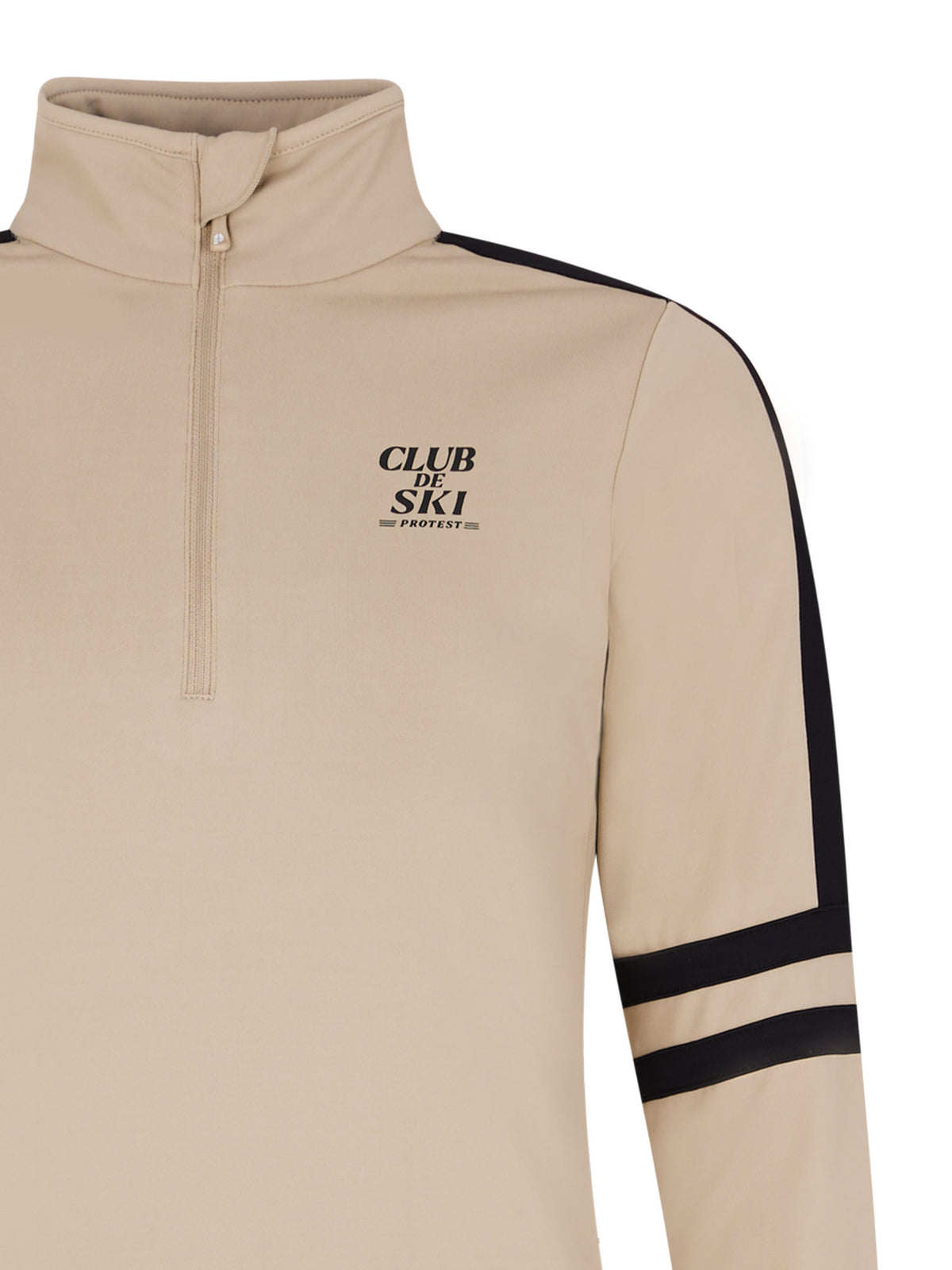 PROTEST PRTPRUE 1/4 zip active to | BambooBeige