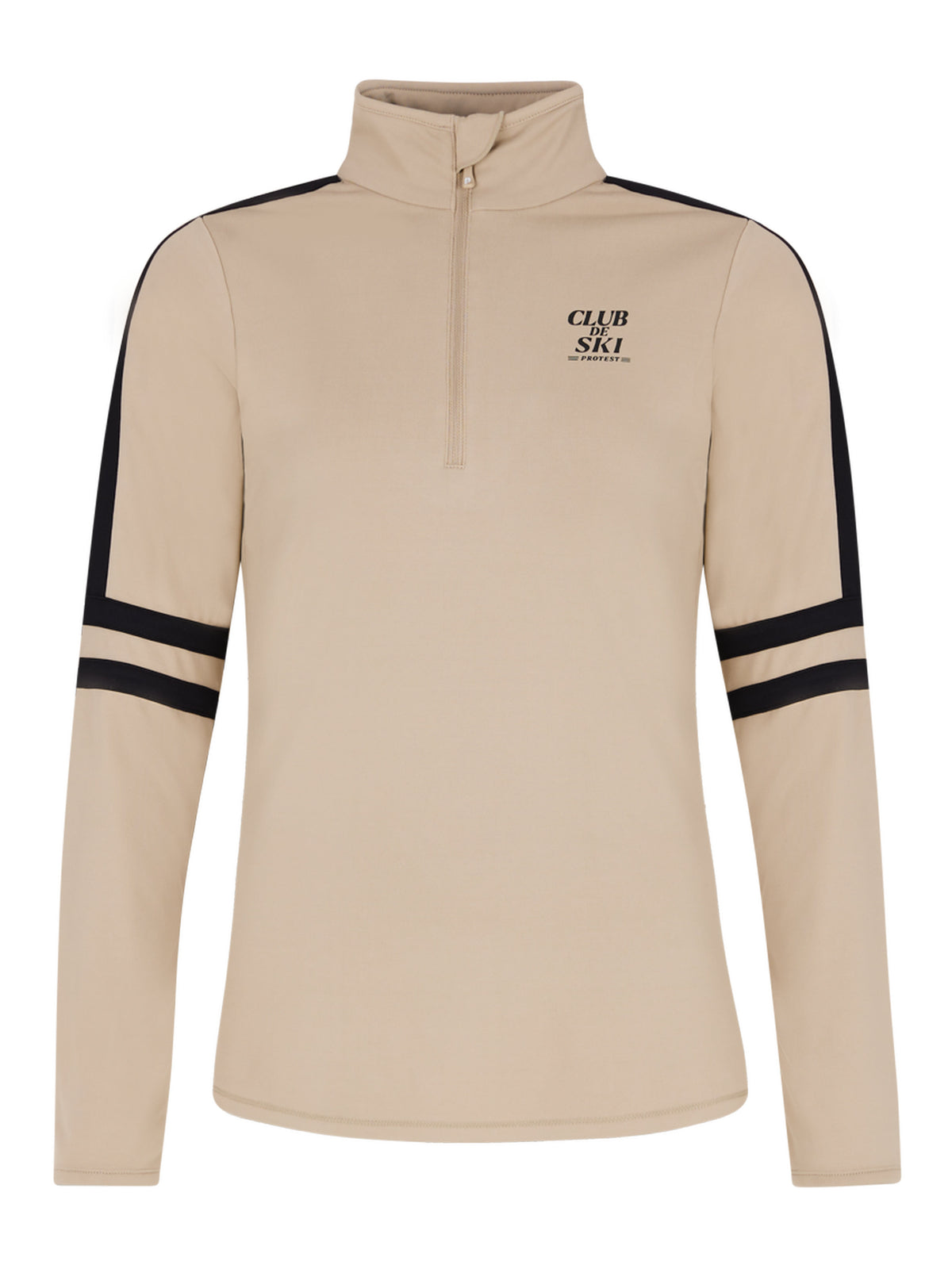 PROTEST PRTPRUE 1/4 zip active to | BambooBeige