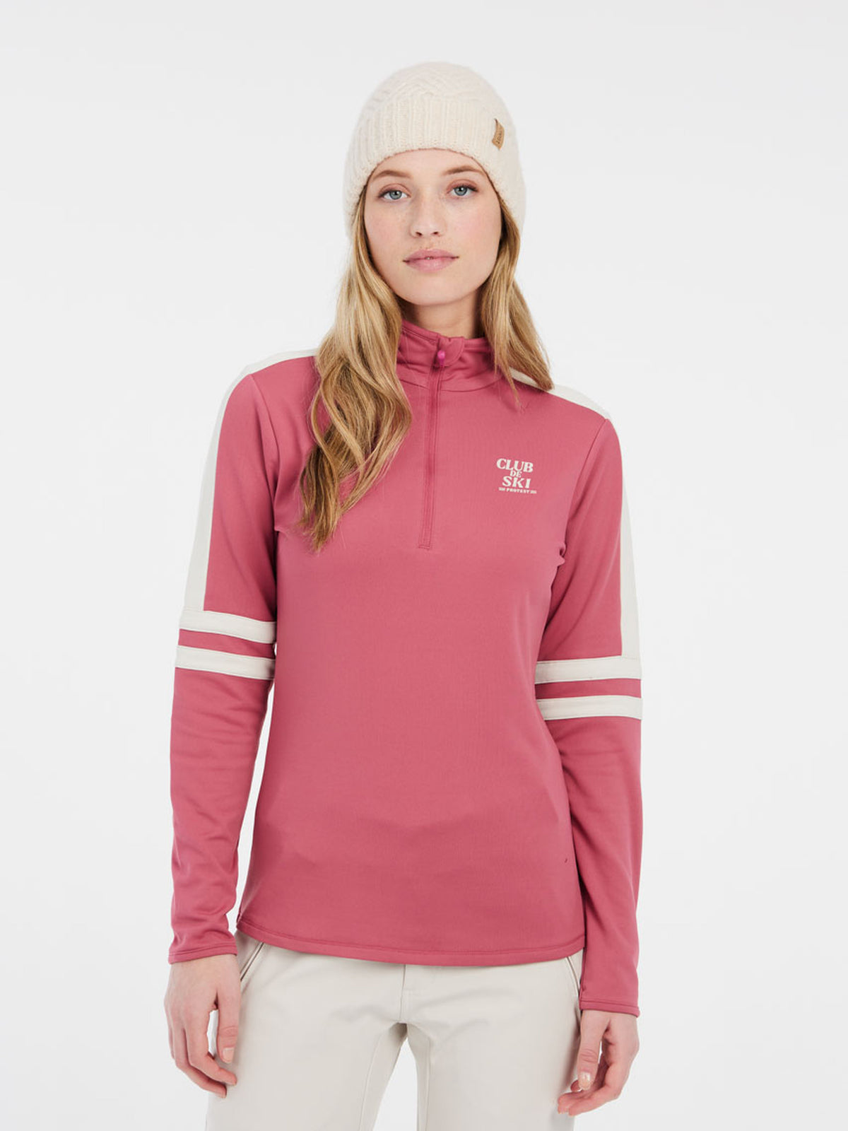 PROTEST PRTPRUE 1/4 zip active to | Rose Dust