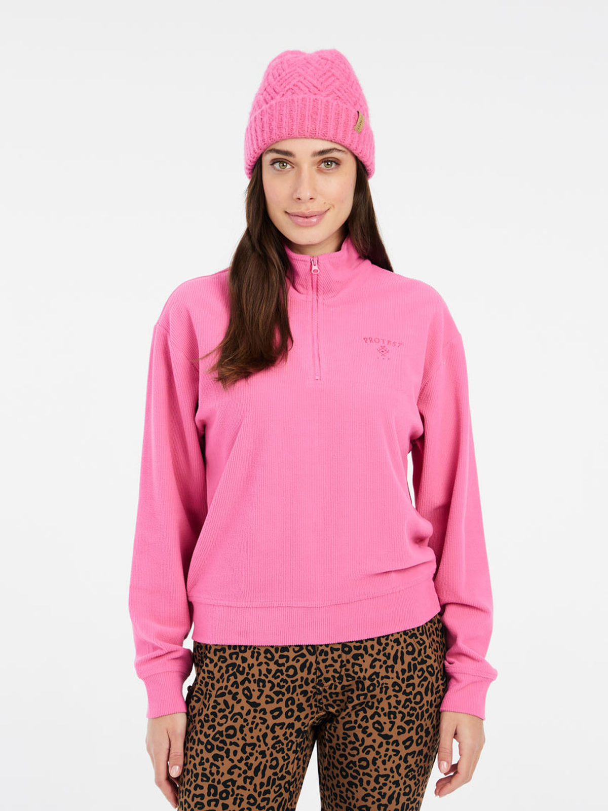 PROTEST PRTNAPPA outdoor 1/4 zip | Foxy Pink