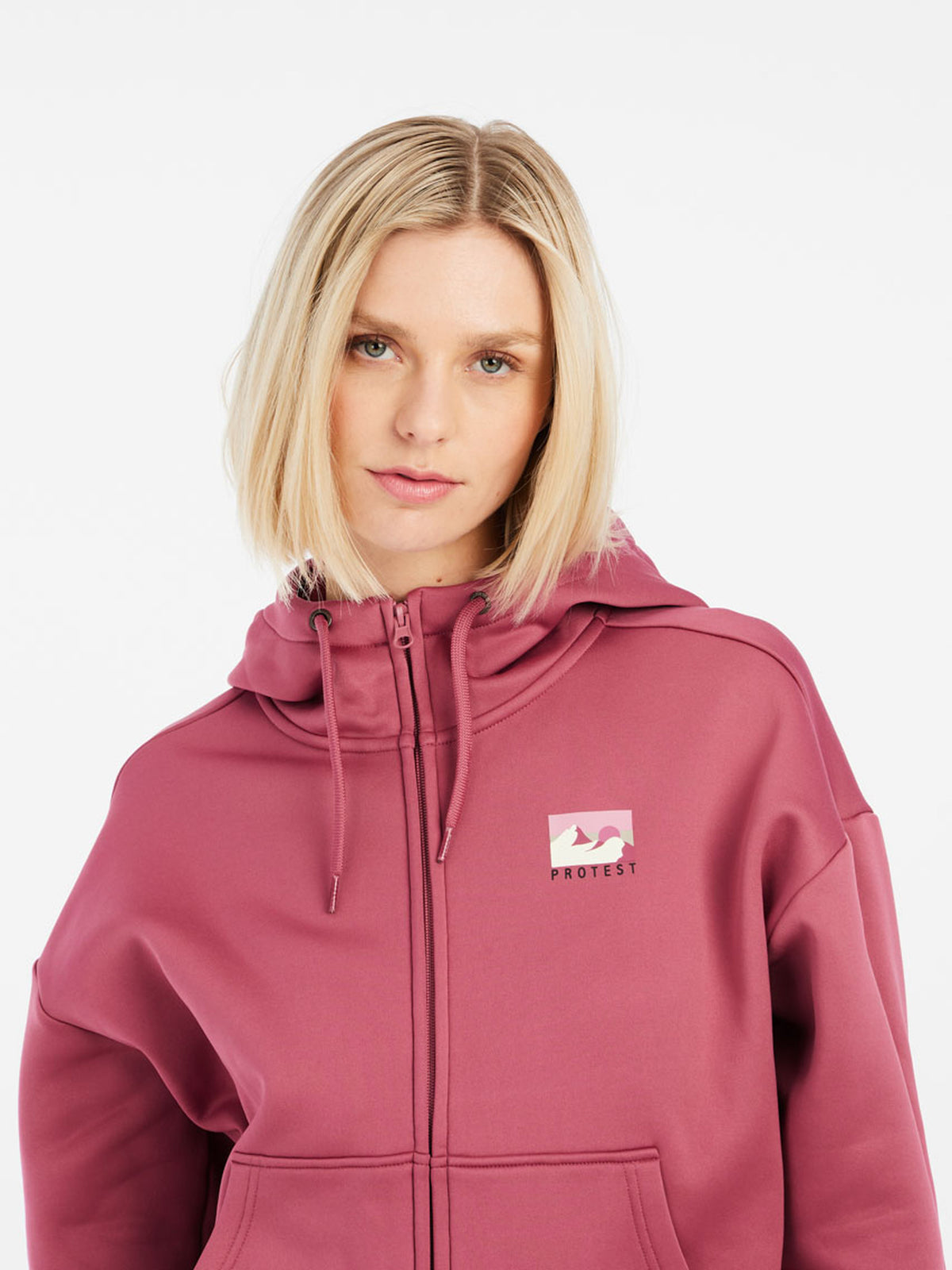 PROTEST PRTTEAM fullziphoody | Rose Dust