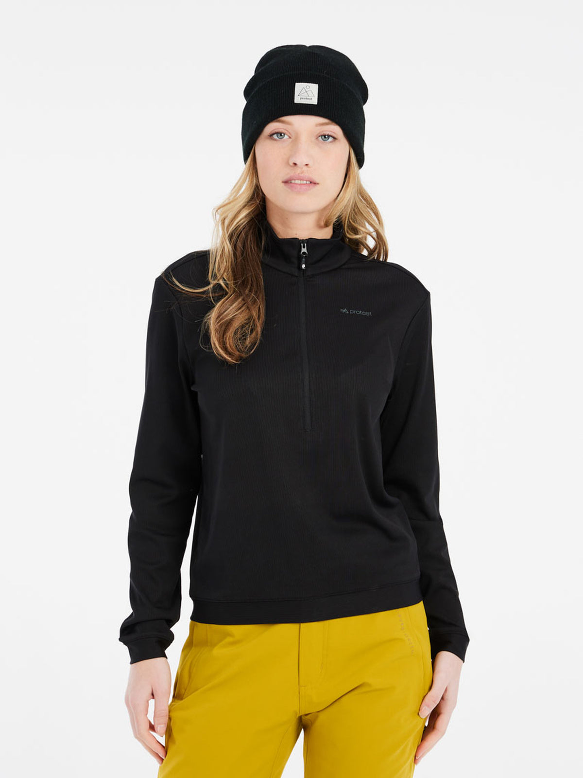 PROTEST PRTCUPID 1/4 zip active t | True Black