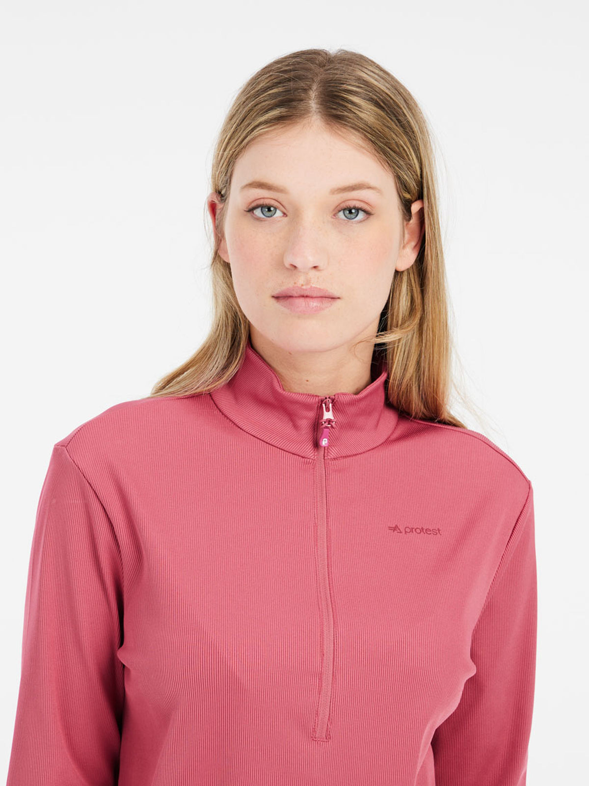PROTEST PRTCUPID 1/4 zip active t | Rose Dust