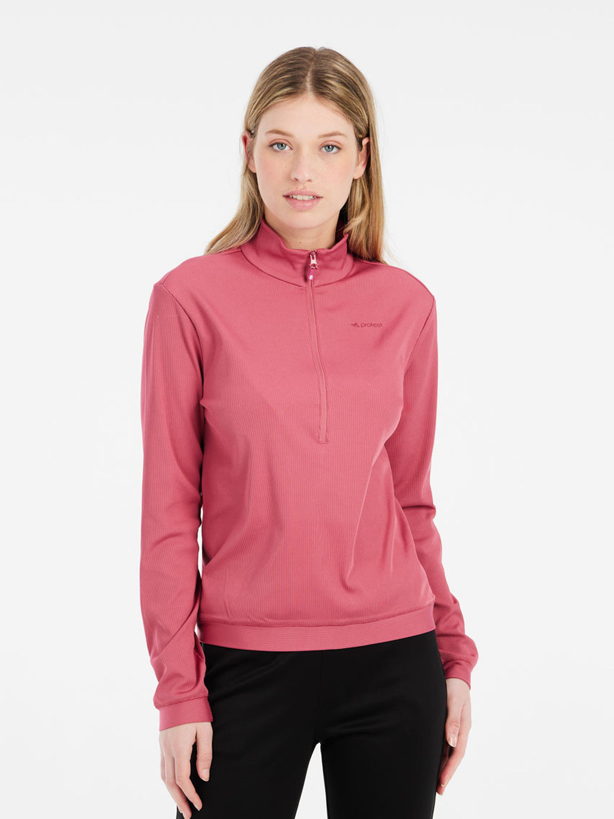 PROTEST PRTCUPID 1/4 zip active t | Rose Dust