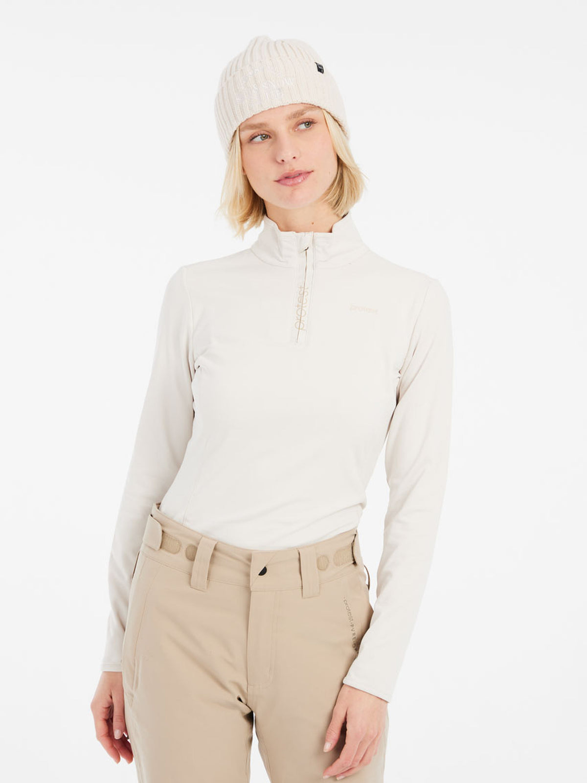 PROTEST FABRIZ 1/4 zip top | Kitoffwhite