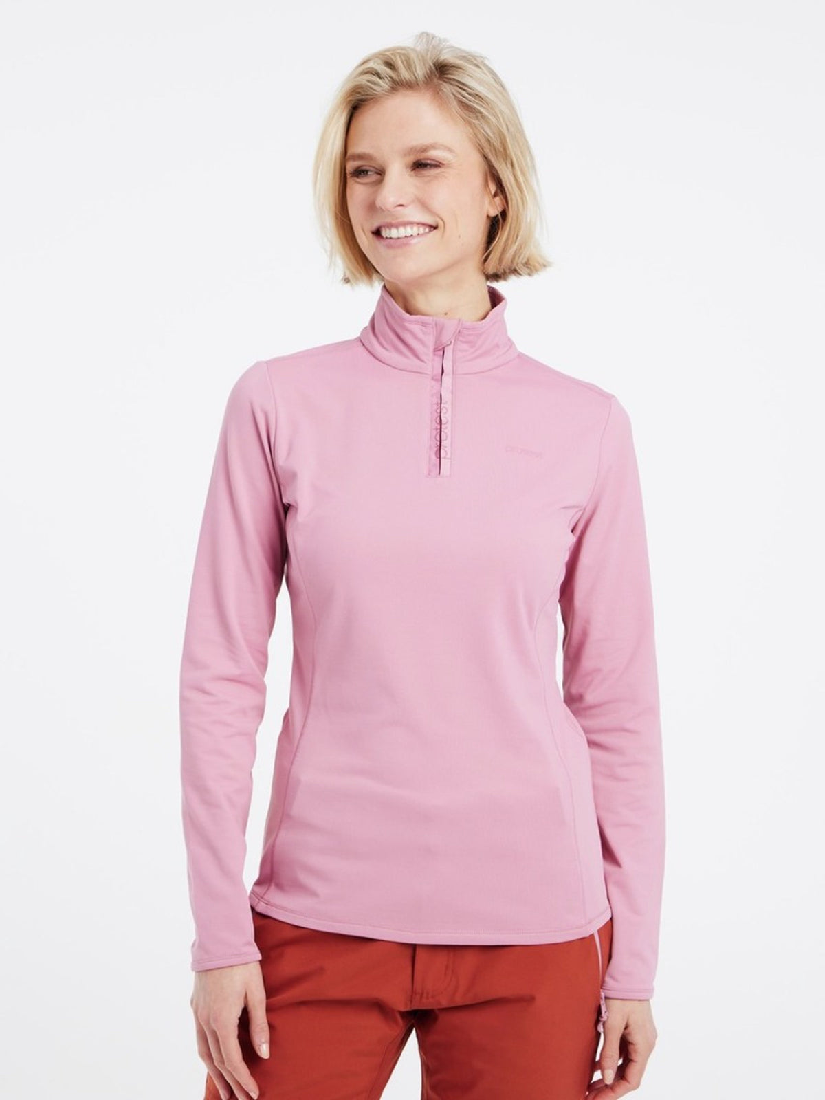 PROTEST FABRIZ 1/4 zip top | Cameo Pink