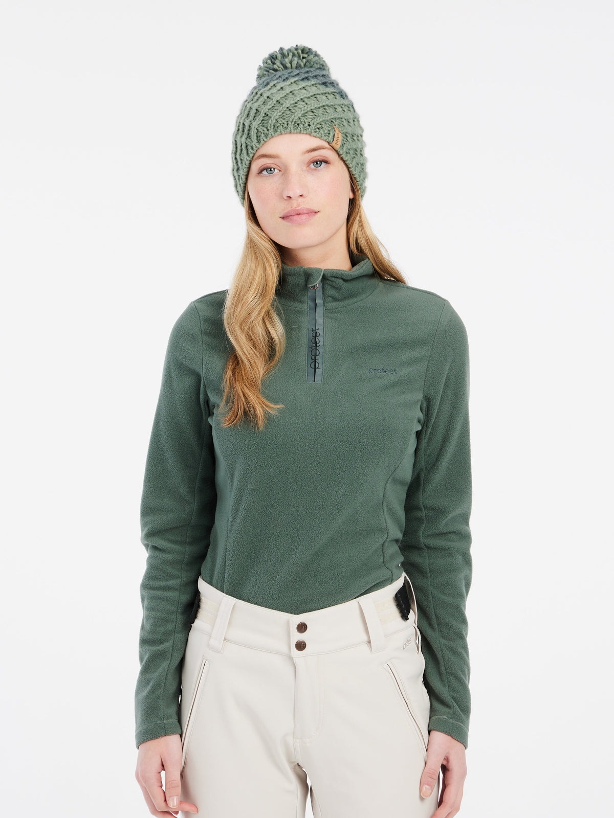 PROTEST MUTEZ 1/4 zip top | Evergreen