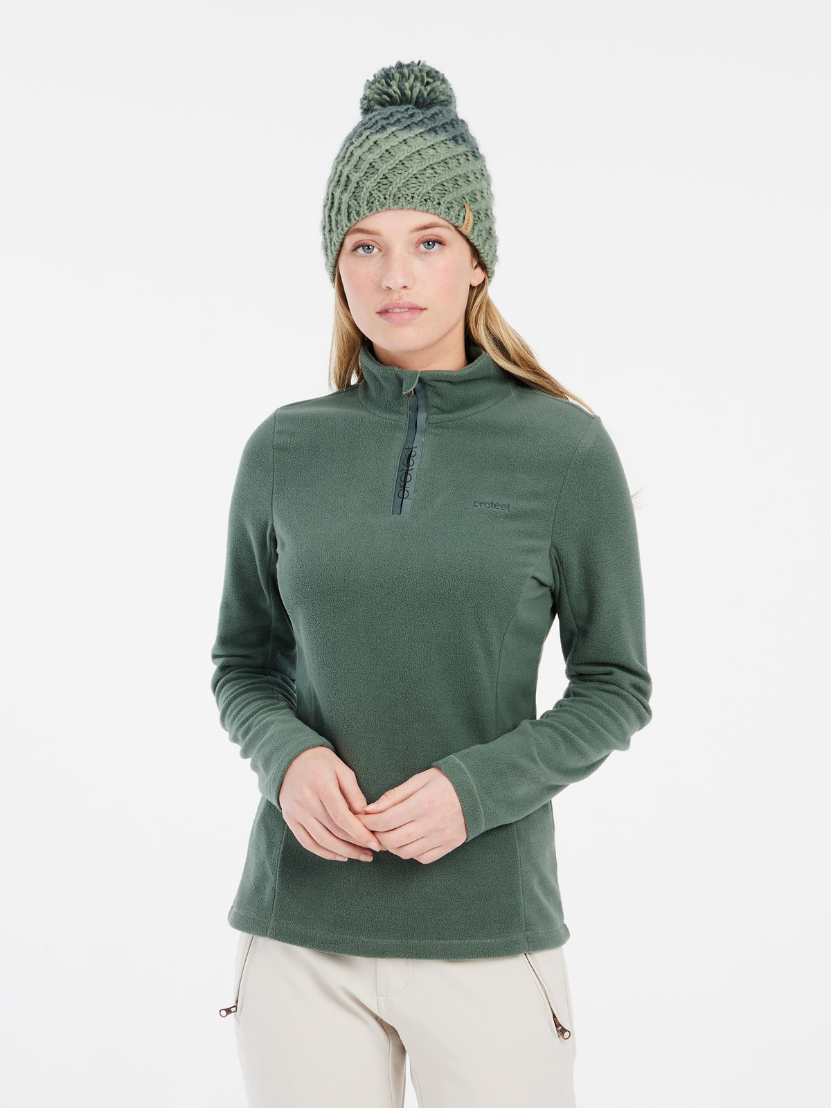 PROTEST MUTEZ 1/4 zip top | Evergreen