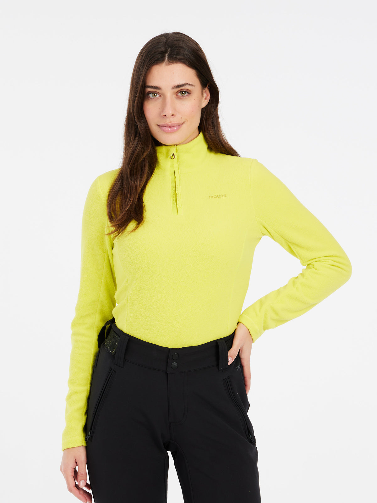 PROTEST MUTEZ 1/4 zip top | Limone
