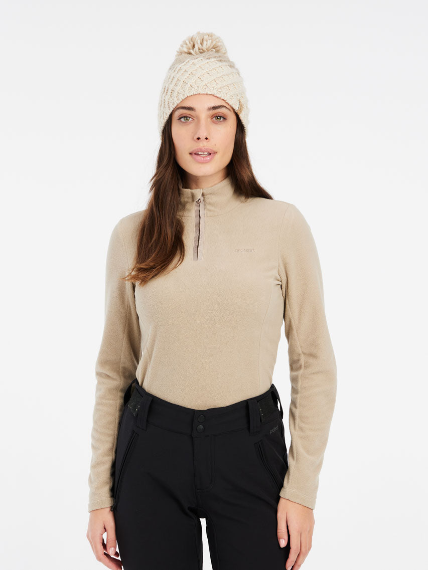 PROTEST MUTEZ 1/4 Zip Top | BambooBeige