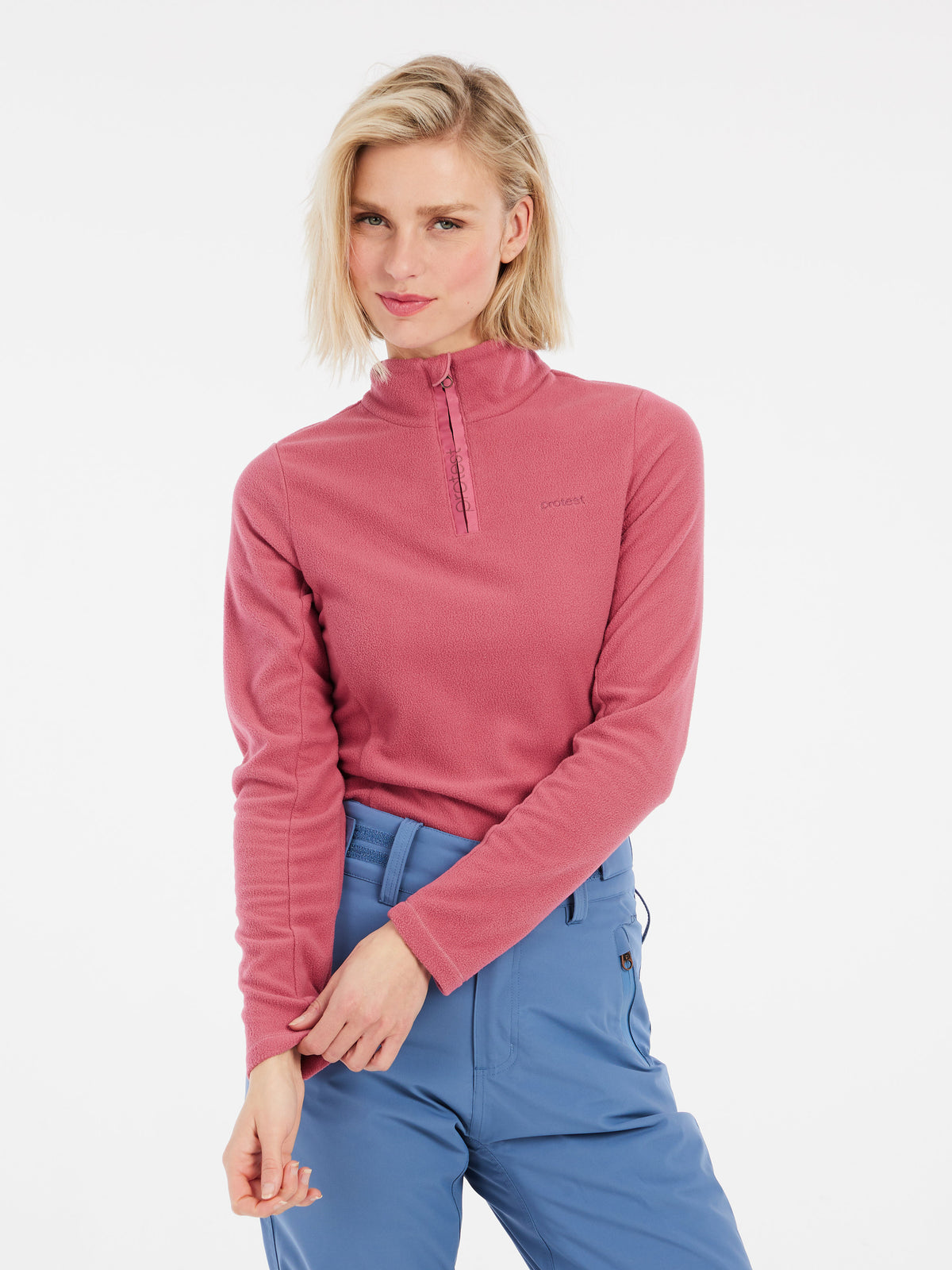 PROTEST MUTEZ 1/4 zip top | Rose Dust