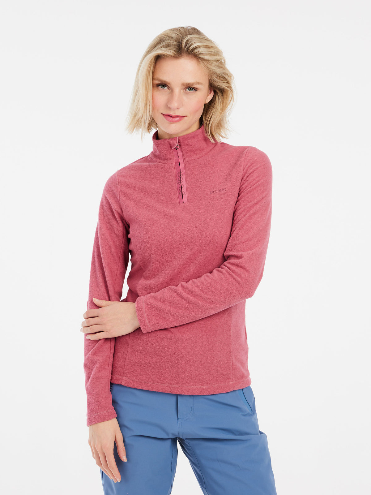 PROTEST MUTEZ 1/4 zip top | Rose Dust