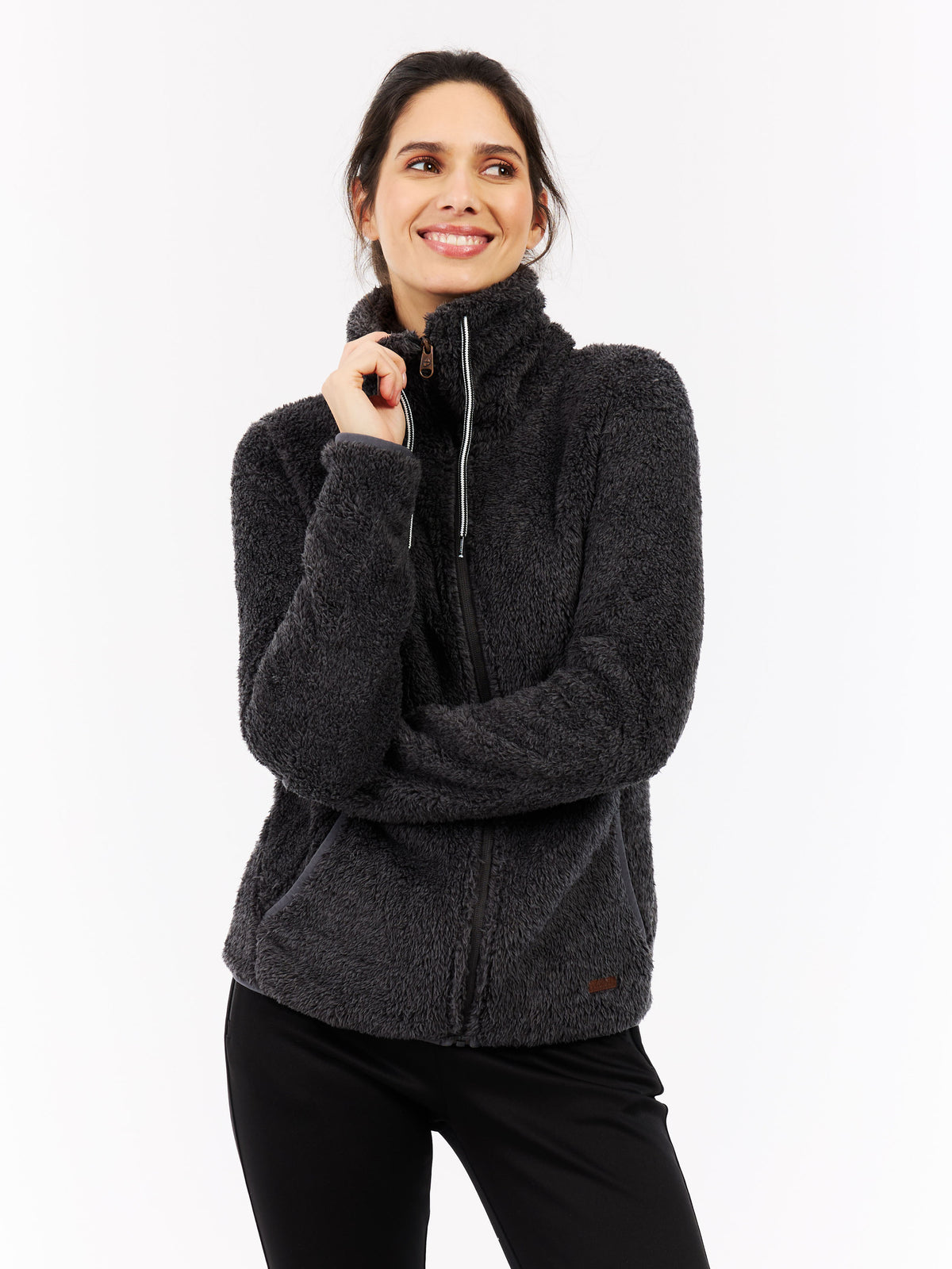 PROTEST RIRI Full Zip Top | Shadow Grey