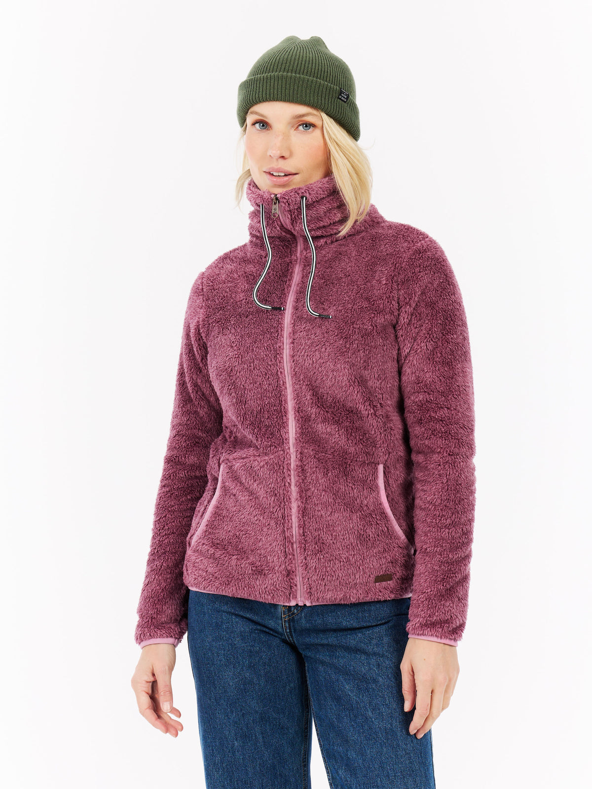 PROTEST RIRI Full Zip Top | Vintage Pink