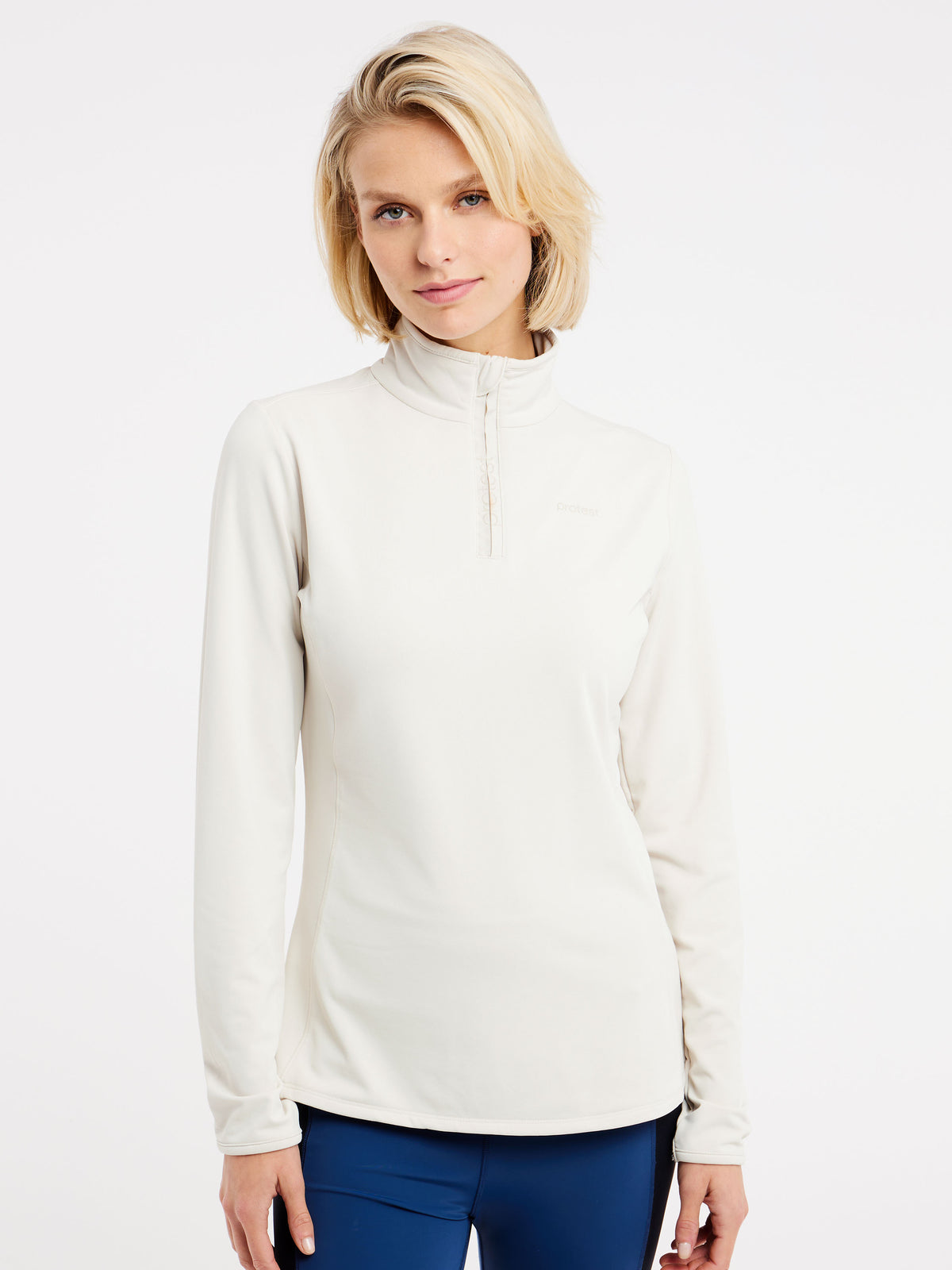 PROTEST REFABRIZ 1/4 Zip Top | Kitoffwhite