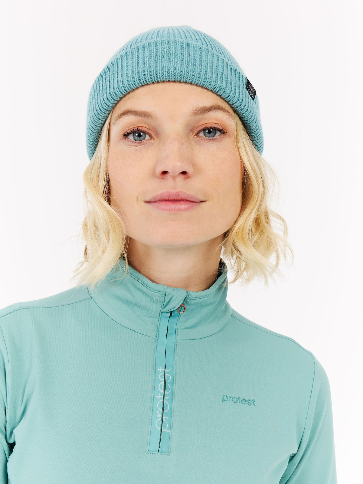 PROTEST REFABRIZ 1/4 Zip Top | Glacial Blue