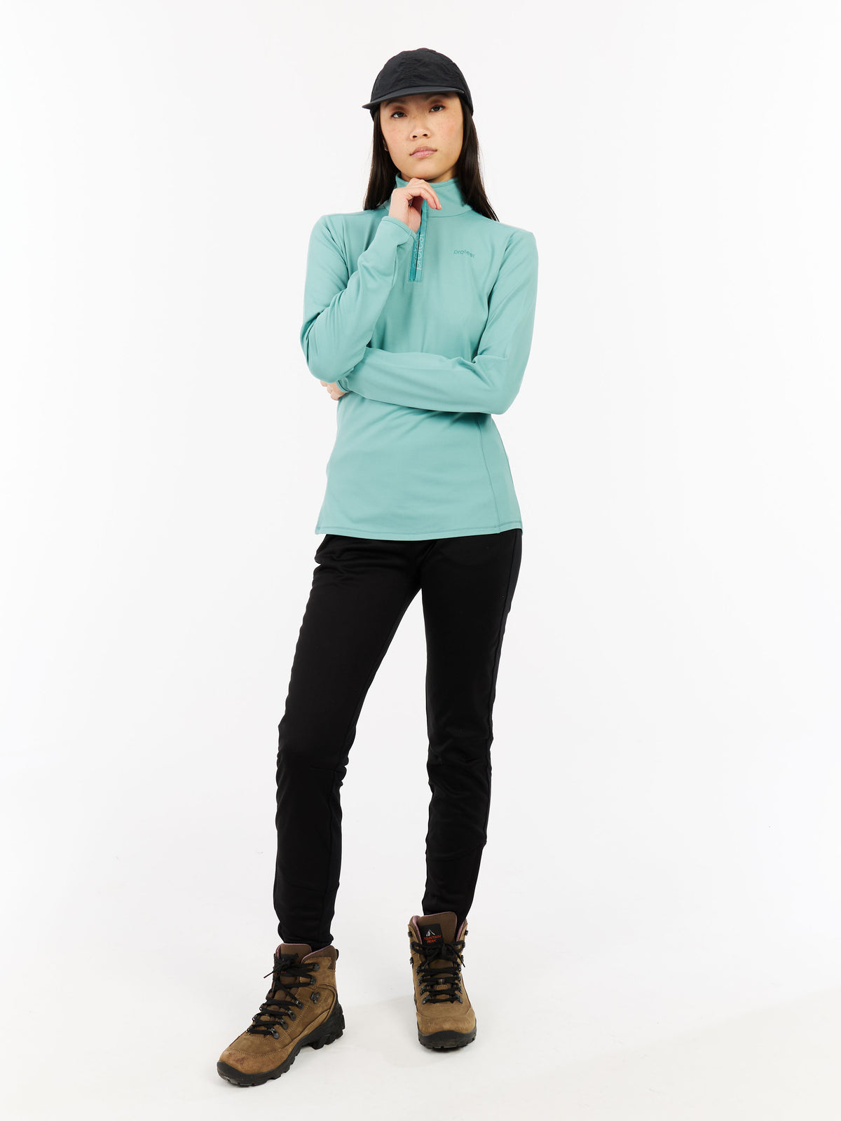 PROTEST REFABRIZ 1/4 Zip Top | Glacial Blue