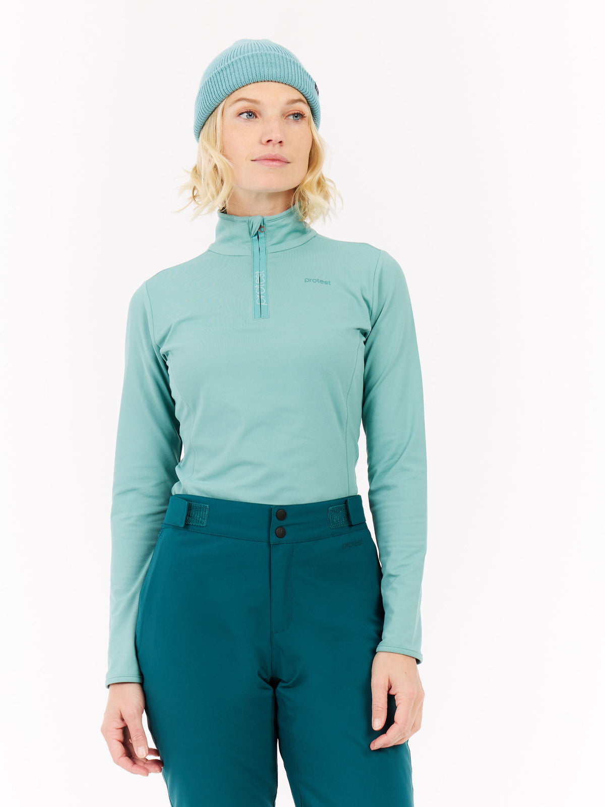 PROTEST REFABRIZ 1/4 Zip Top | Glacial Blue