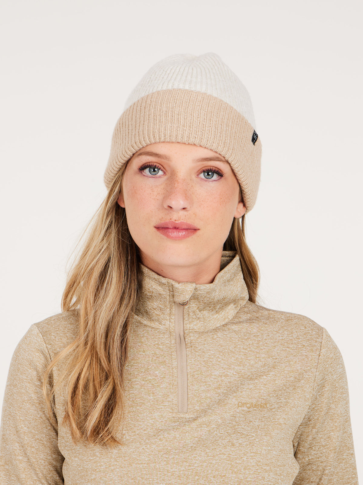 PROTEST REFABRIZM 1/4 zip top | BambooBeige