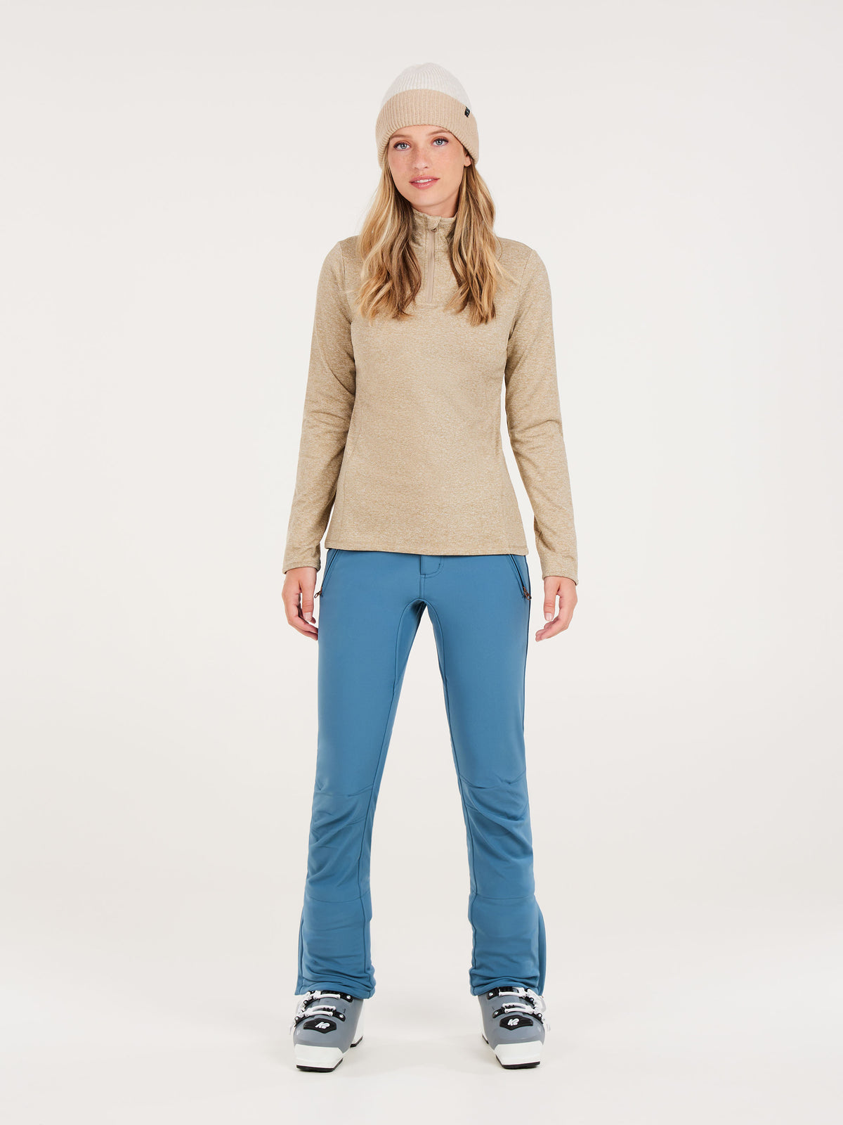 PROTEST REFABRIZM 1/4 zip top | BambooBeige
