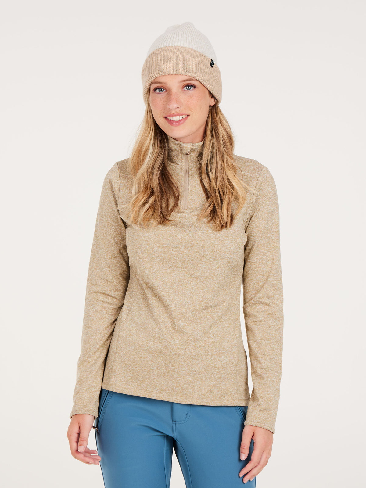 PROTEST REFABRIZM 1/4 zip top | BambooBeige
