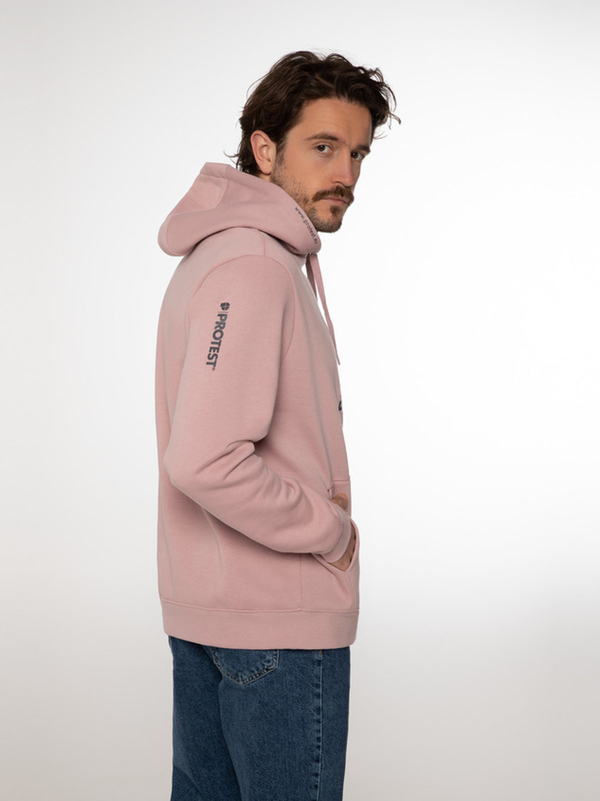 PROTEST CLASSIC LOGO HOODY men | Mauvepink