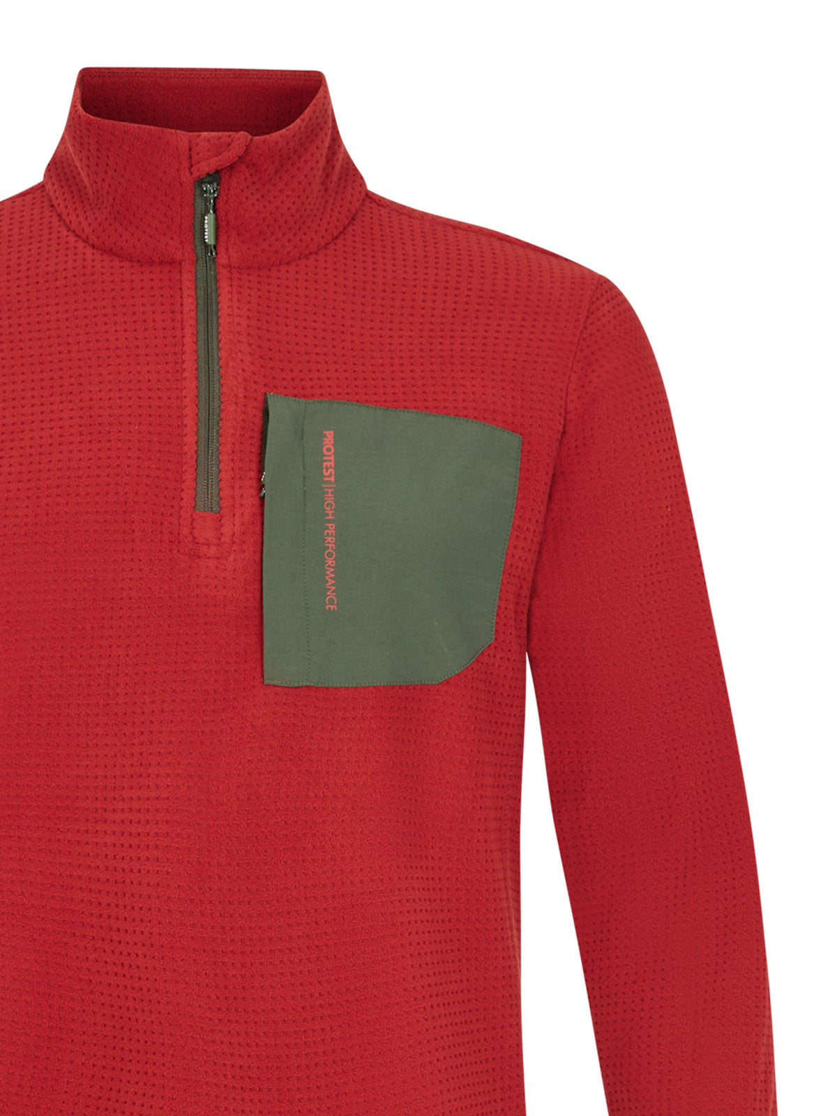 PROTEST PRTCARE 1/4 zip active to | Barn Red