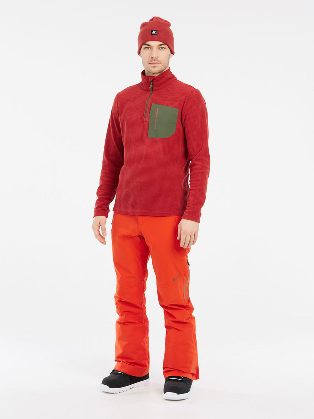 PROTEST PRTCARE 1/4 zip active to | Barn Red