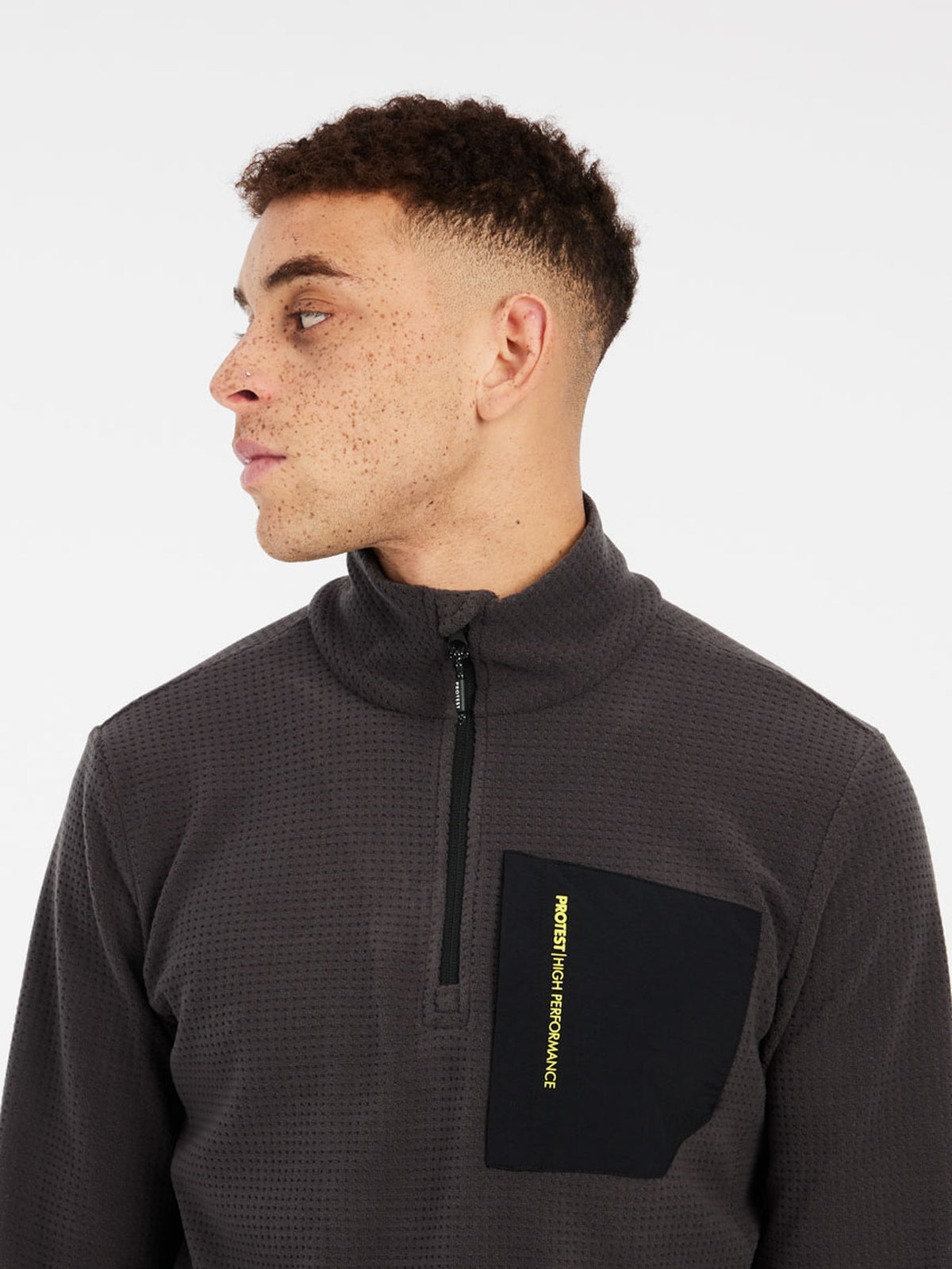 PROTEST PRTCARE 1/4 zip active to | Deep Grey
