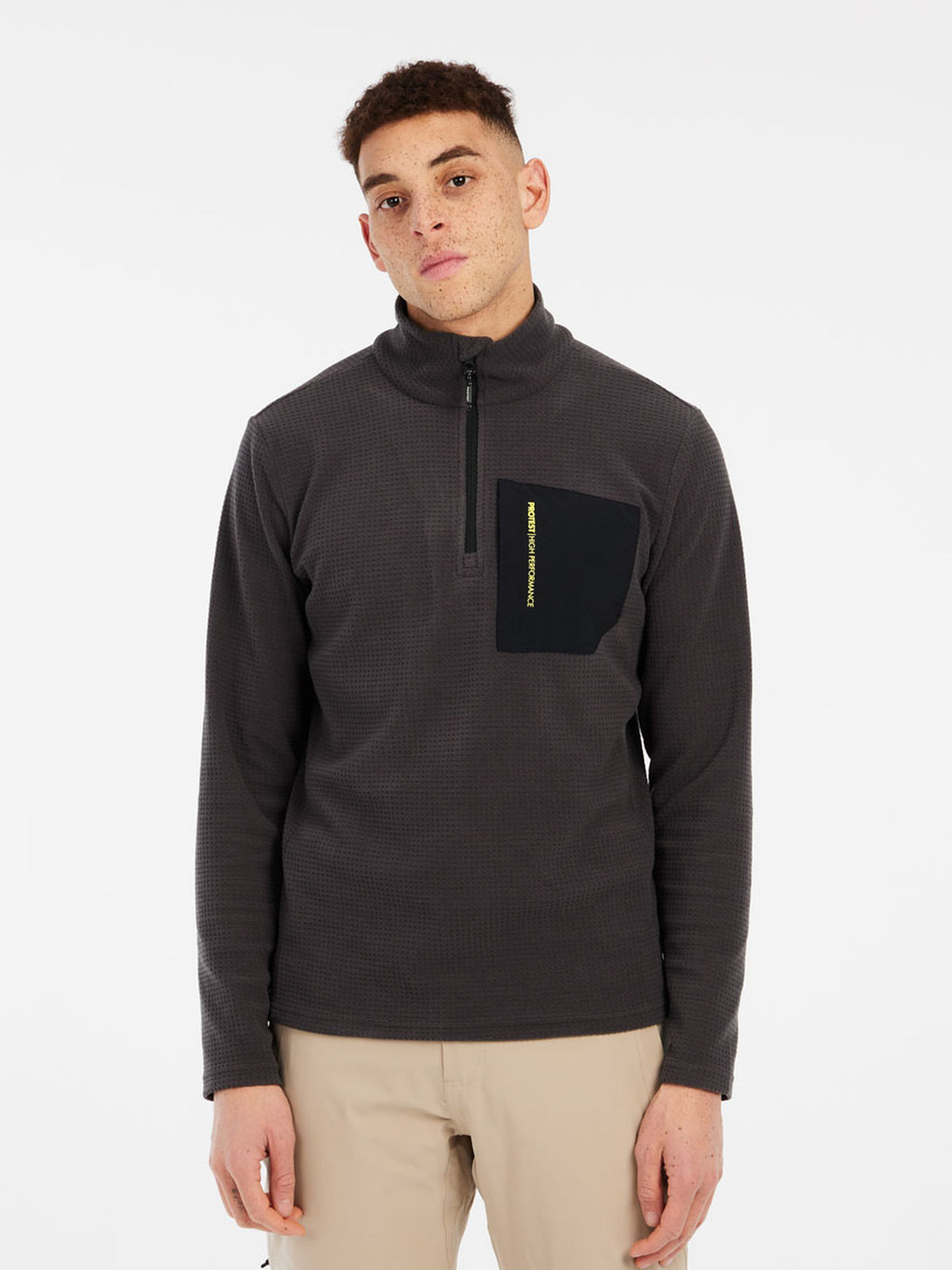 PROTEST PRTCARE 1/4 zip active to | Deep Grey