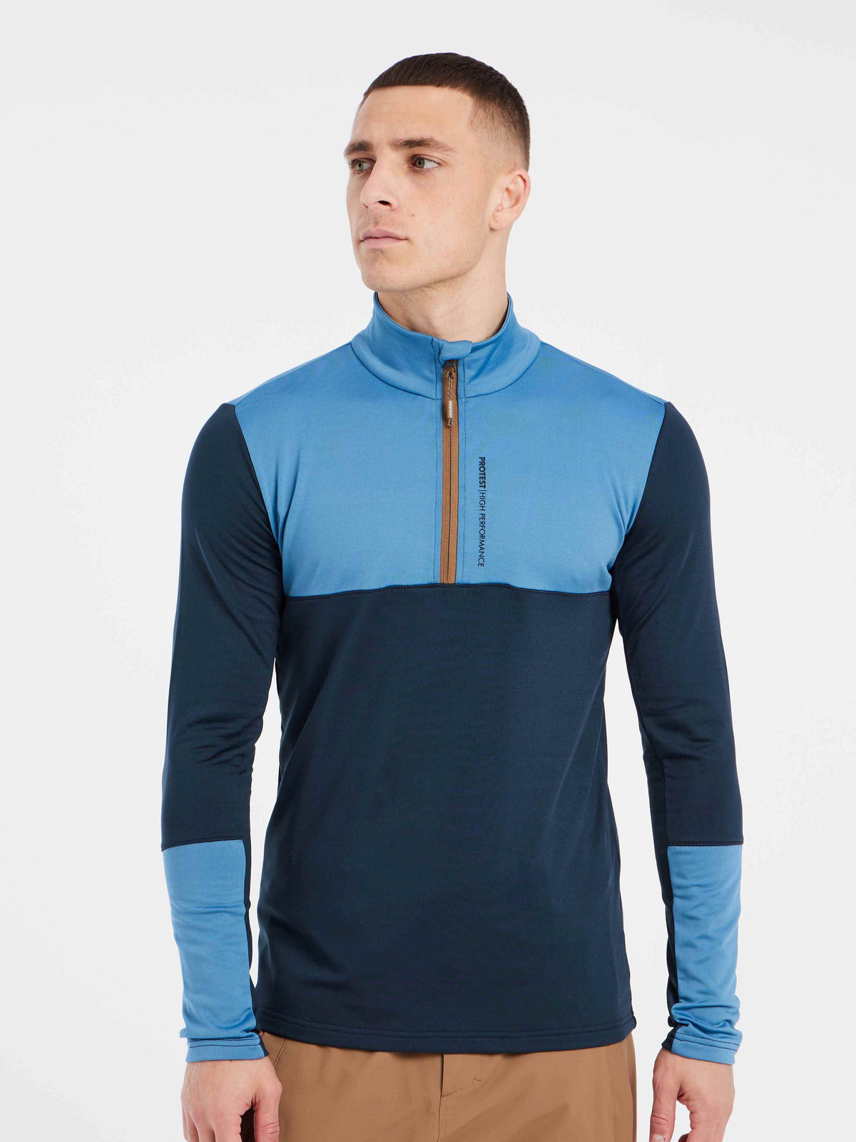 PROTEST PRTSITANO 1/4 zip top | Blue Nights