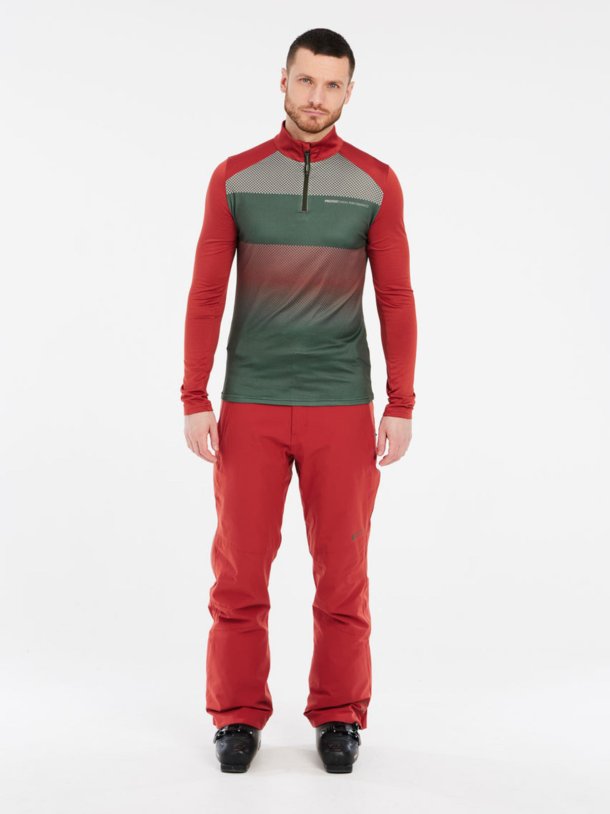PROTEST PRTENVILLE 1/4 zip active | Thyme