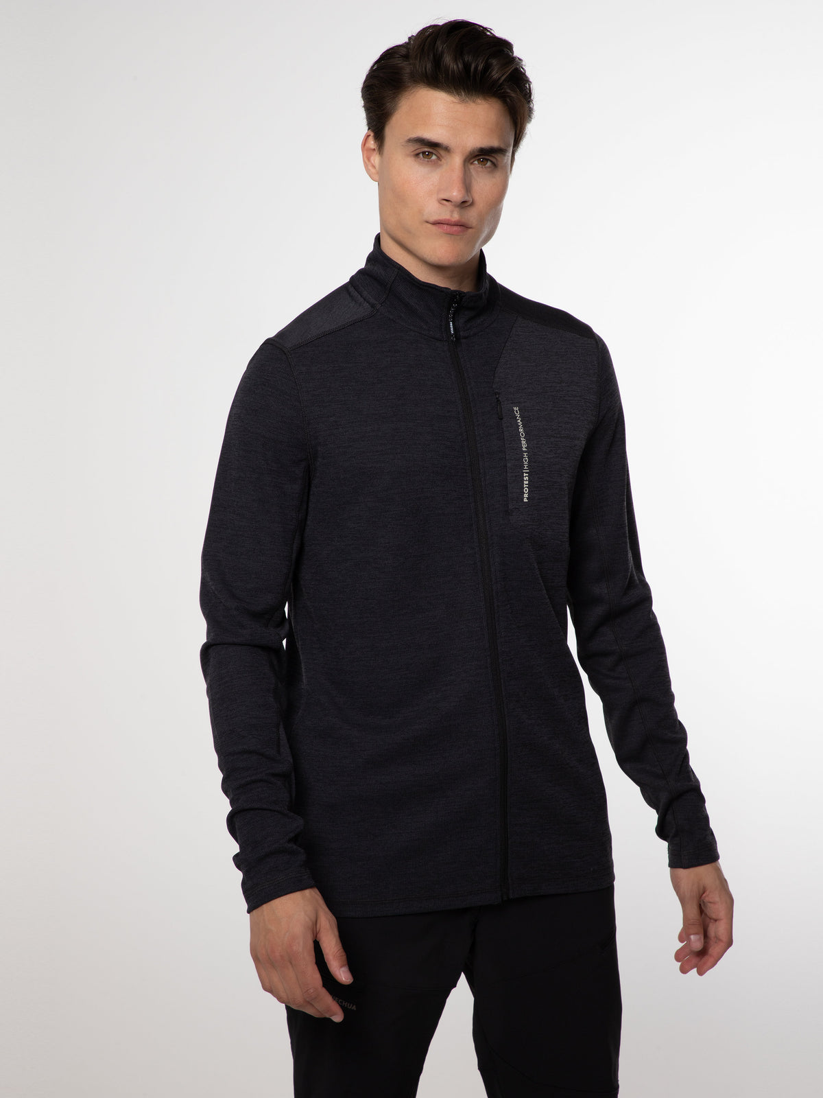 PROTEST KARAOKE full zip top | True Black