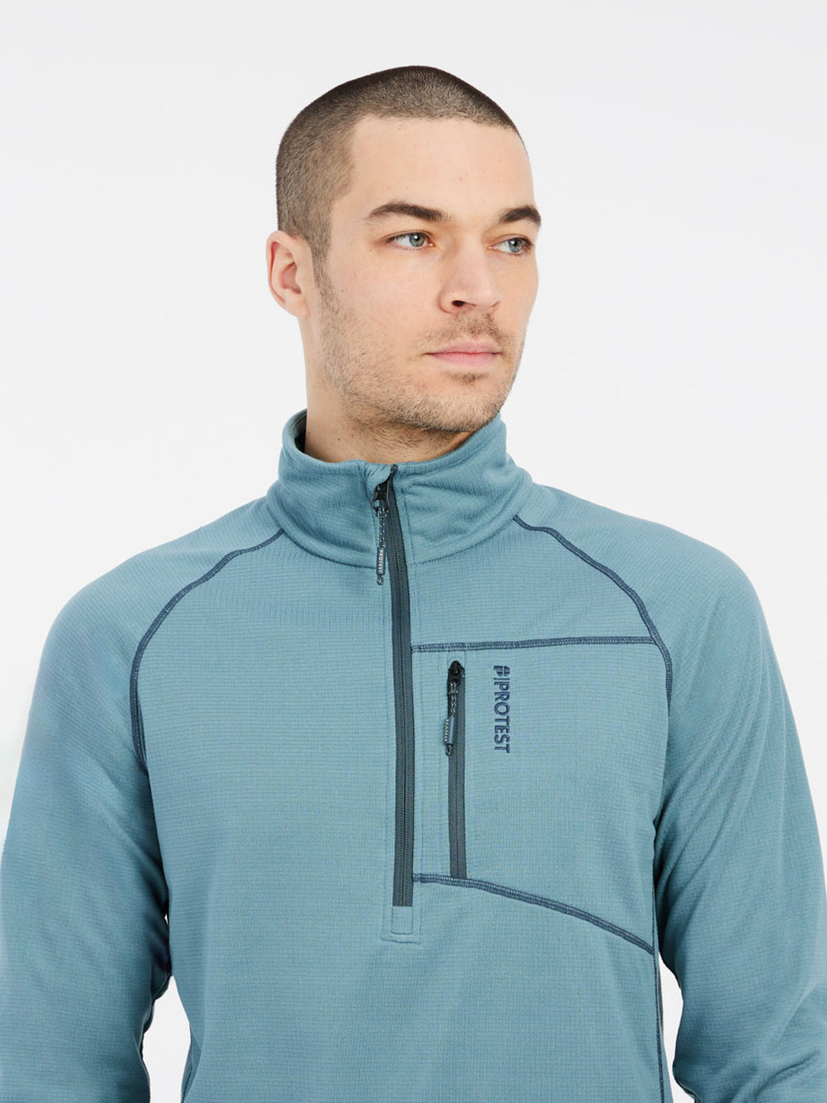 PROTEST PRTKODY 1/4 zip active to | Steel Blue