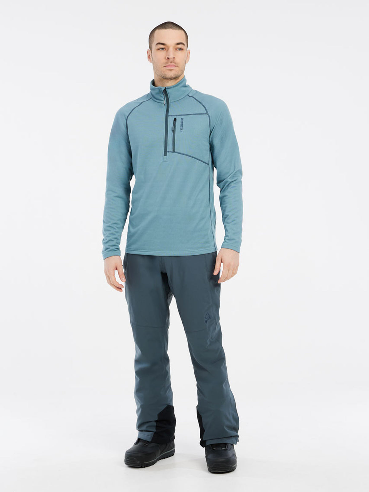 PROTEST PRTKODY 1/4 zip active to | Steel Blue