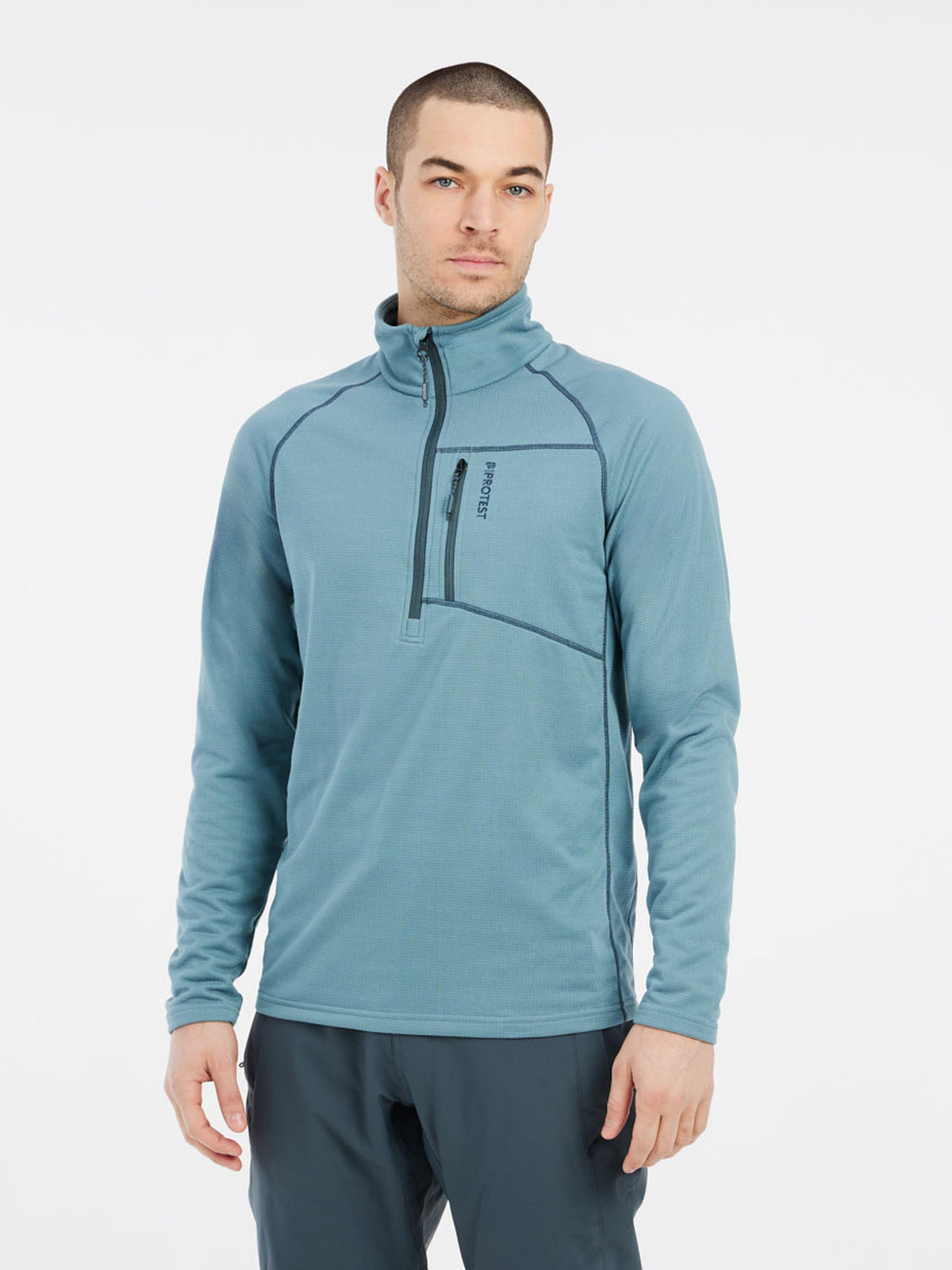 PROTEST PRTKODY 1/4 zip active to | Steel Blue