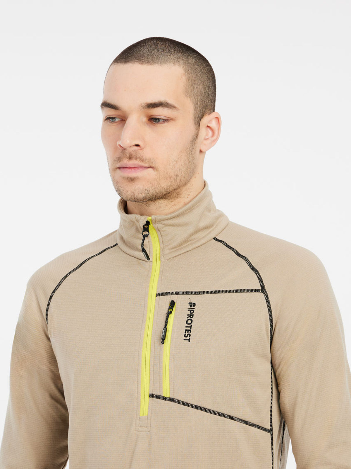 PROTEST PRTKODY 1/4 zip active to | BambooBeige