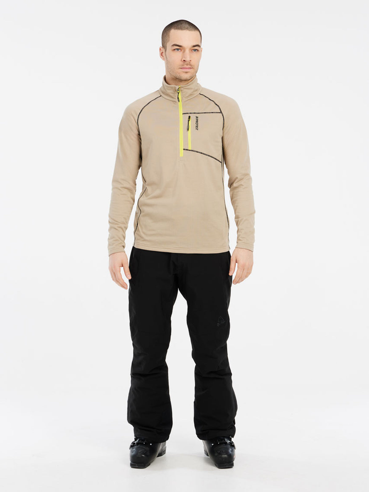 PROTEST PRTKODY 1/4 zip active to | BambooBeige