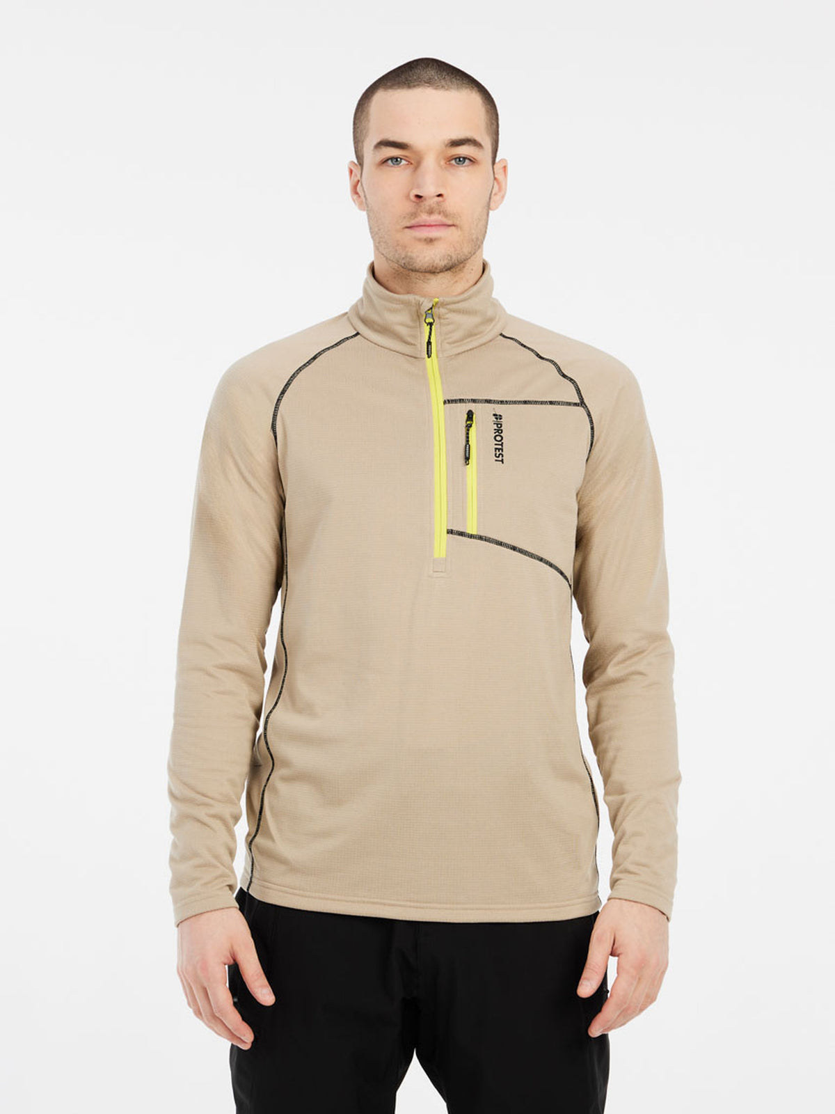 PROTEST PRTKODY 1/4 zip active to | BambooBeige