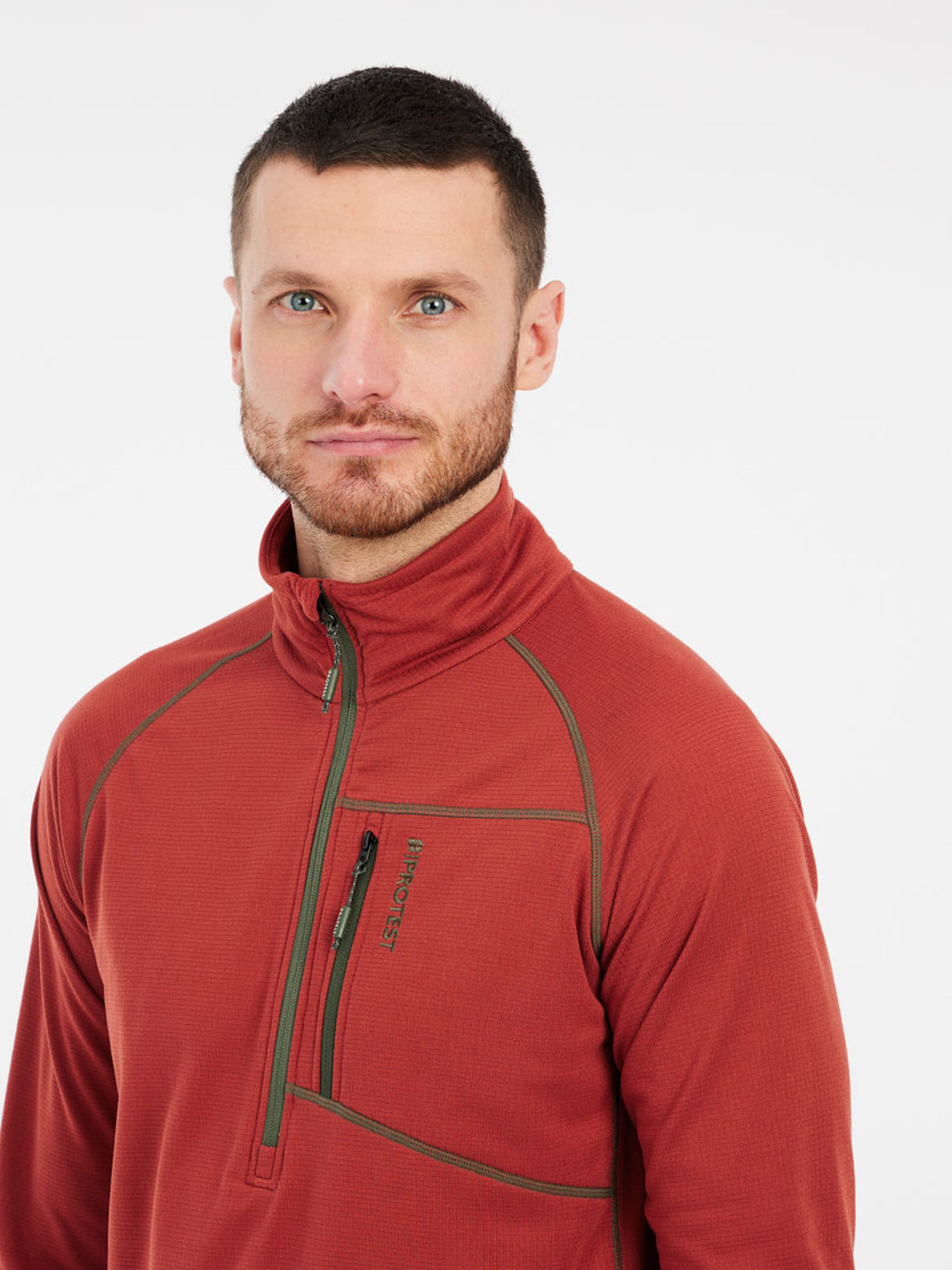 PROTEST PRTKODY 1/4 zip active to | Barn Red