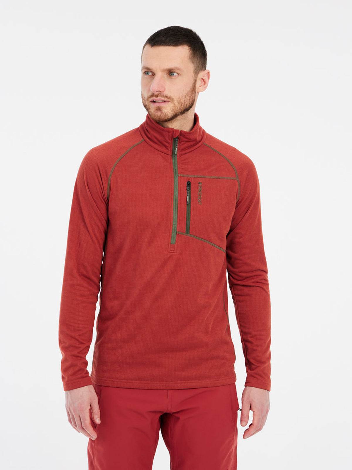 PROTEST PRTKODY 1/4 zip active to | Barn Red