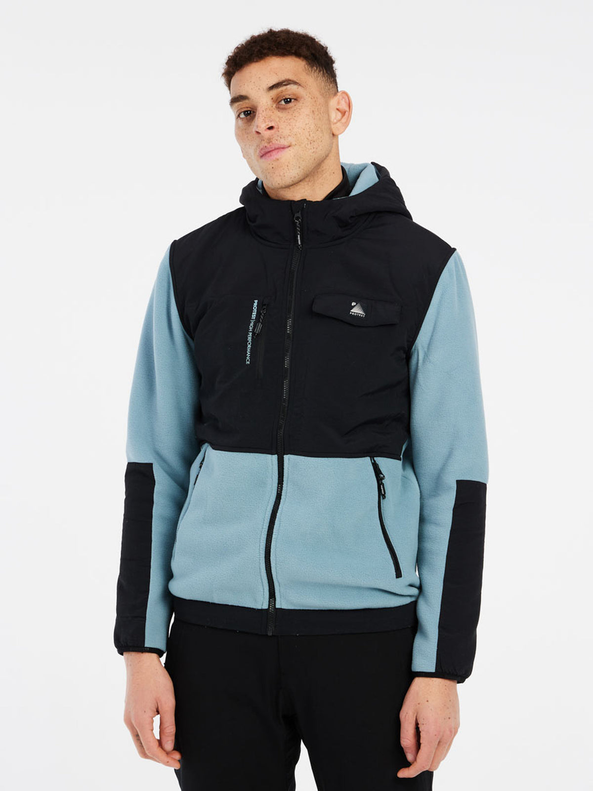 PROTEST PRTGRID outdoor fullzipto | Steel Blue