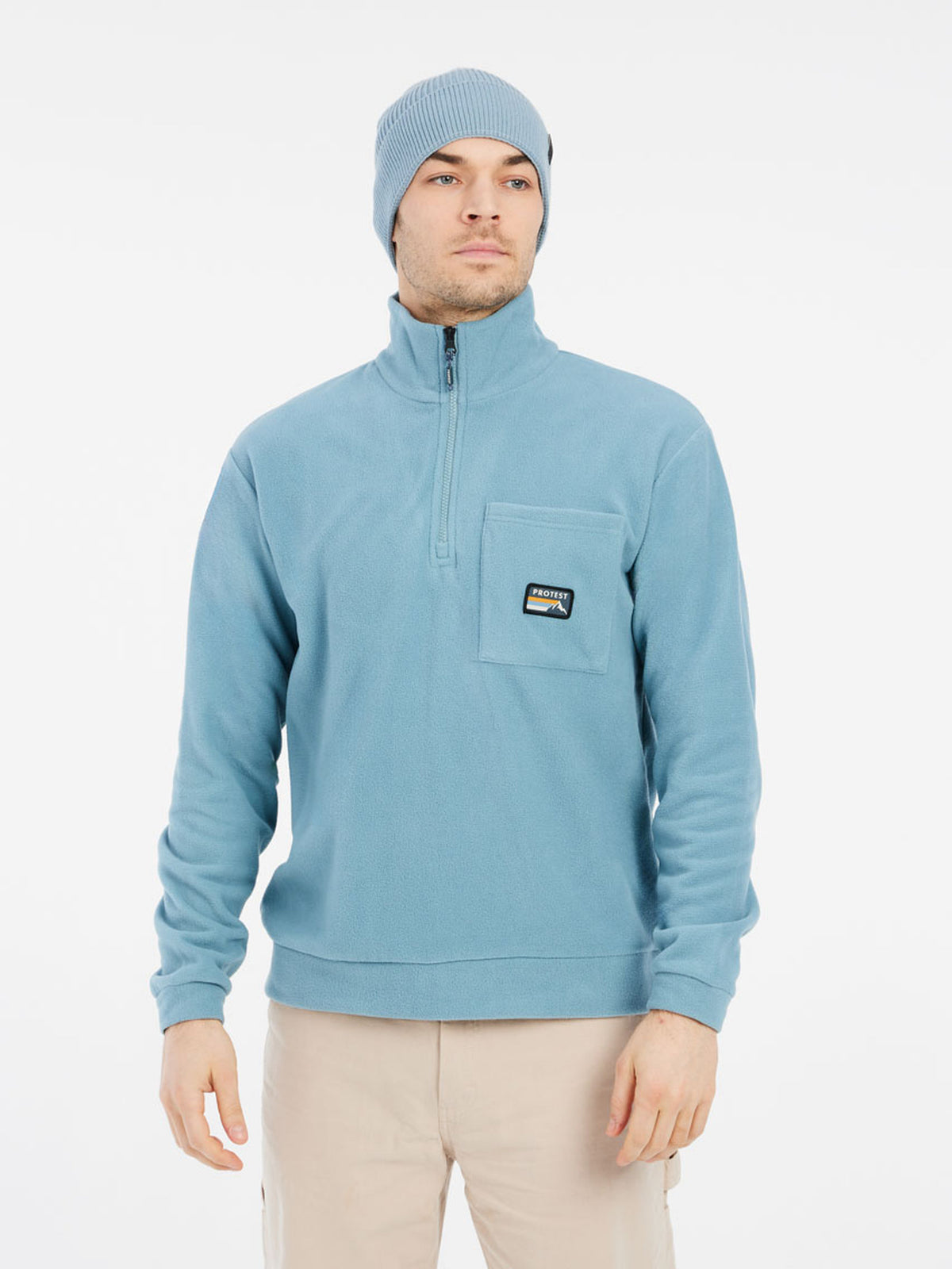 PROTEST PRTPAXTON outdoor 1/4 zip | Steel Blue