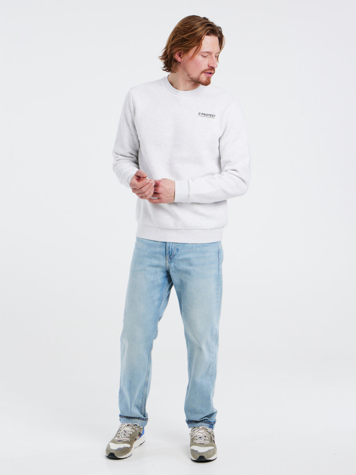 PROTEST PRTVITO Sweatshirts | White Melange